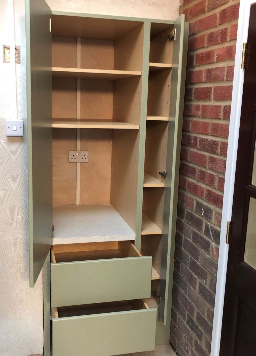 Storage in utility room