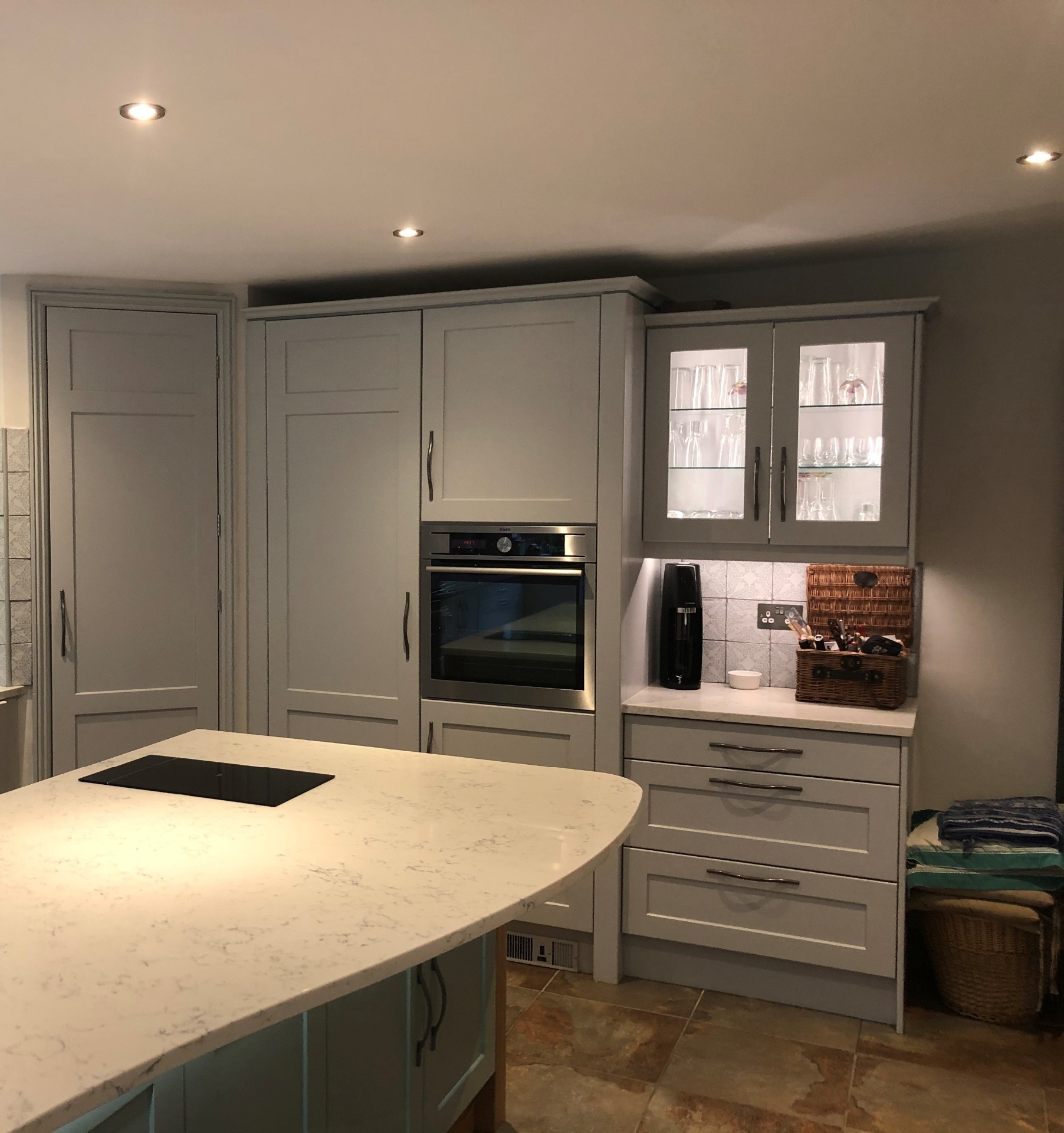 Shaker kitchen with island