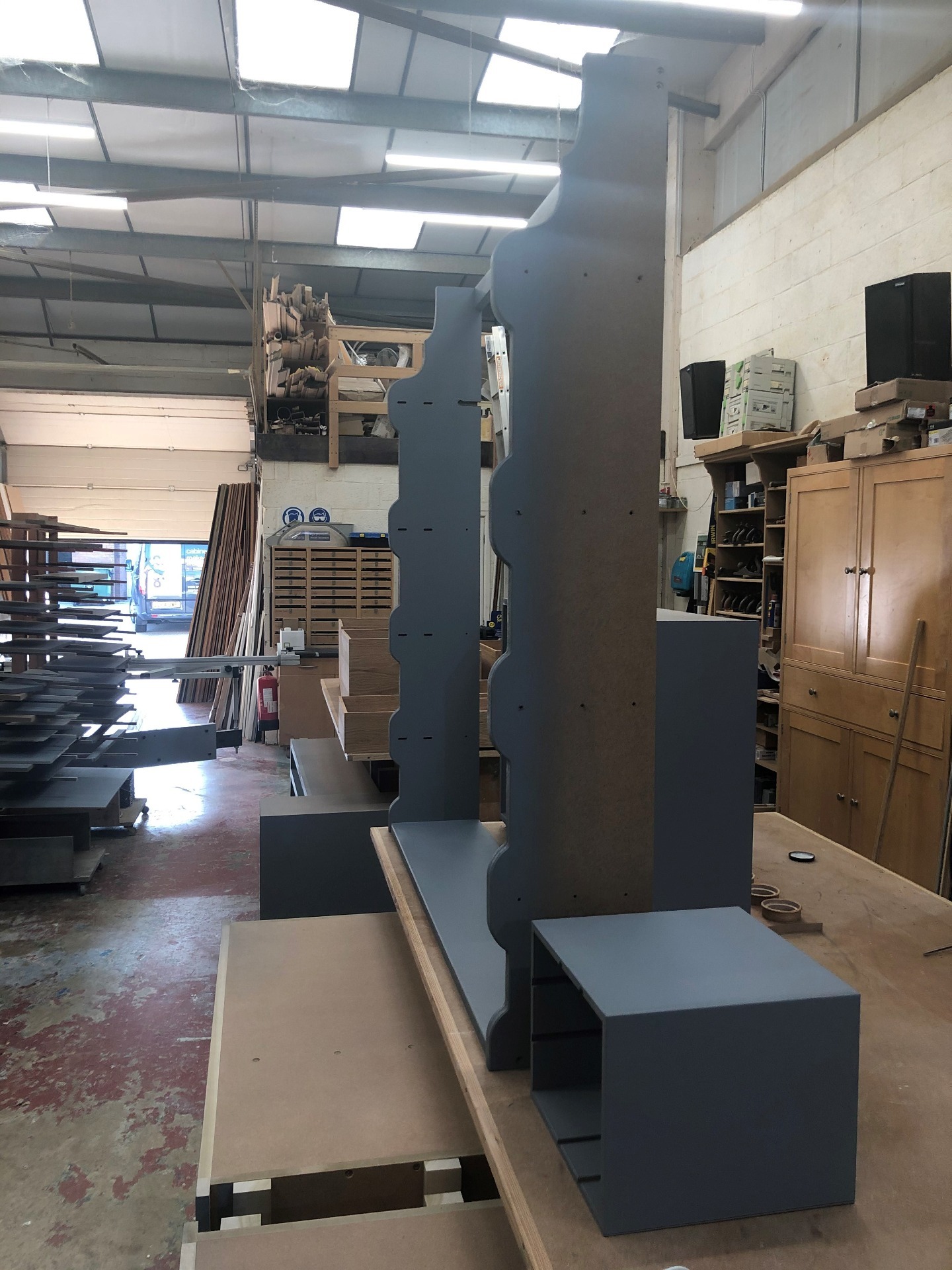 Alcove furniture under construction in Kidlington workshop