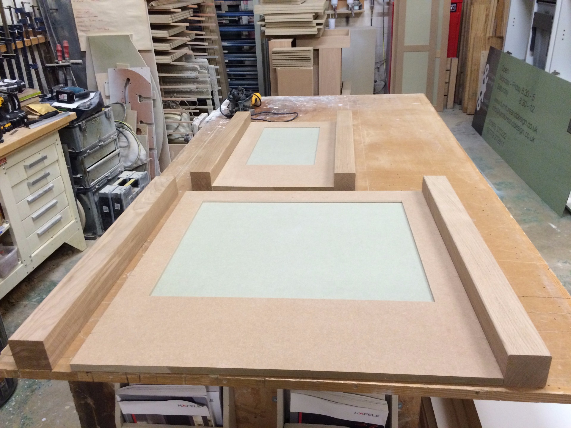 Doors being manufactured in Kidlington workshop, Oxfordshire