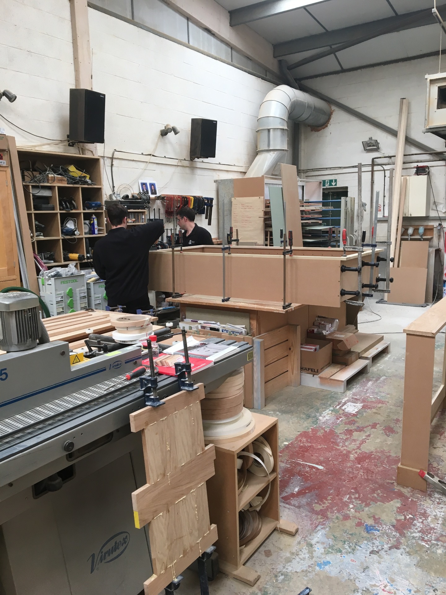 Cabinet makers at work in Kidlington workshop, Oxfordshire