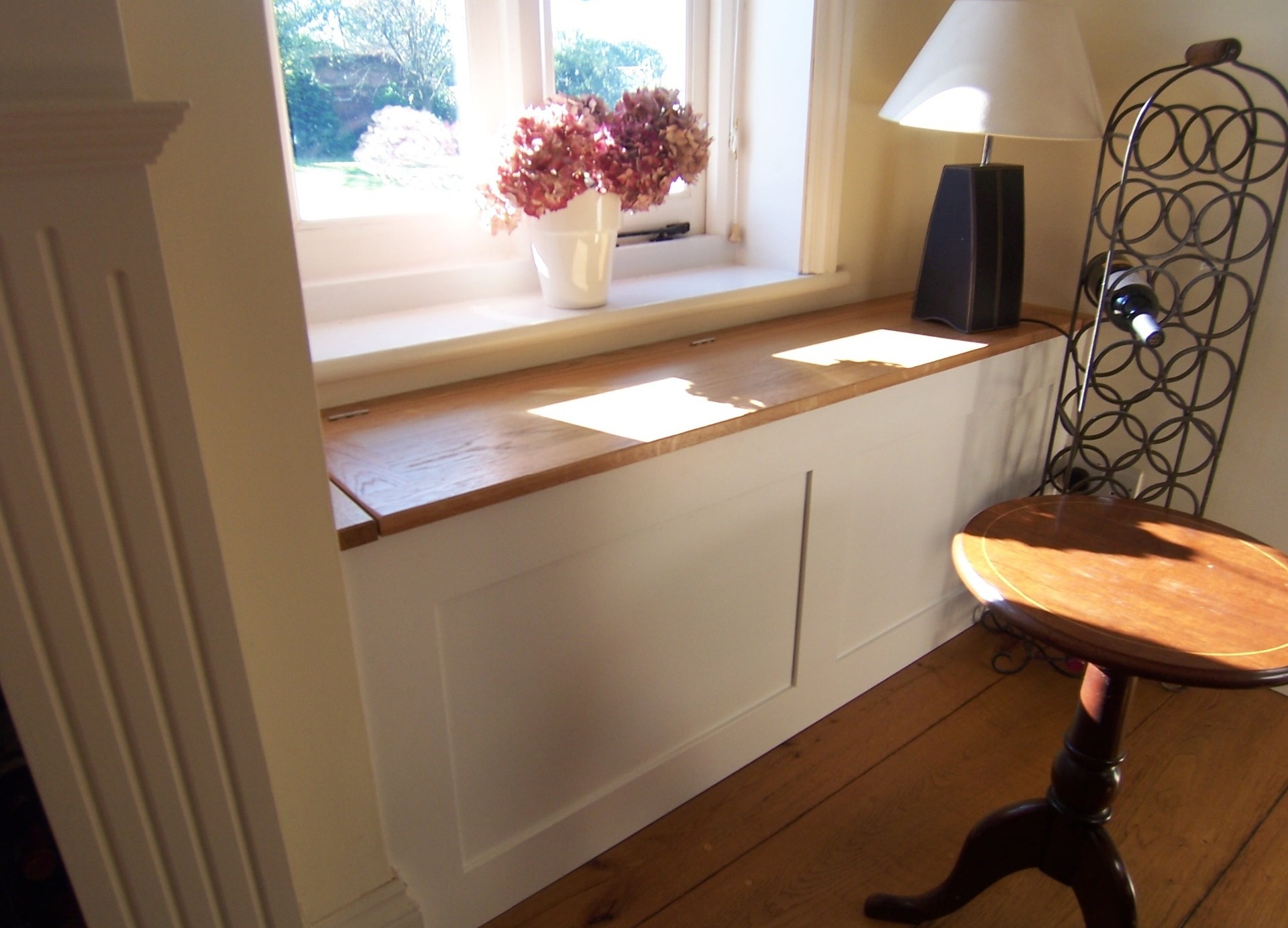 Built-in window seat with storage