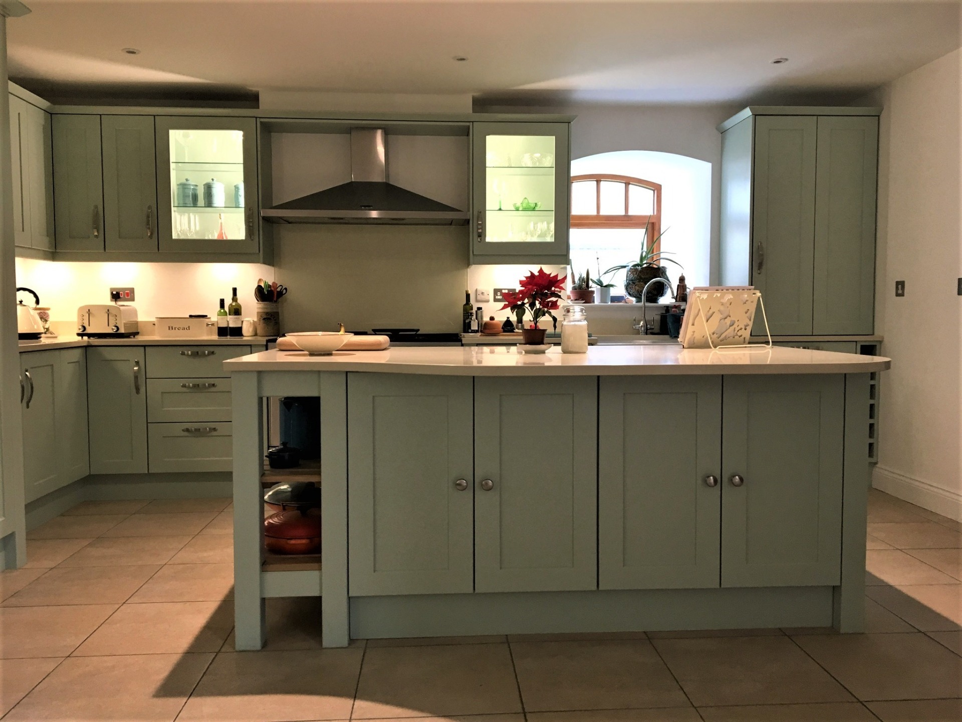 Hand-made Shaker kitchen with island